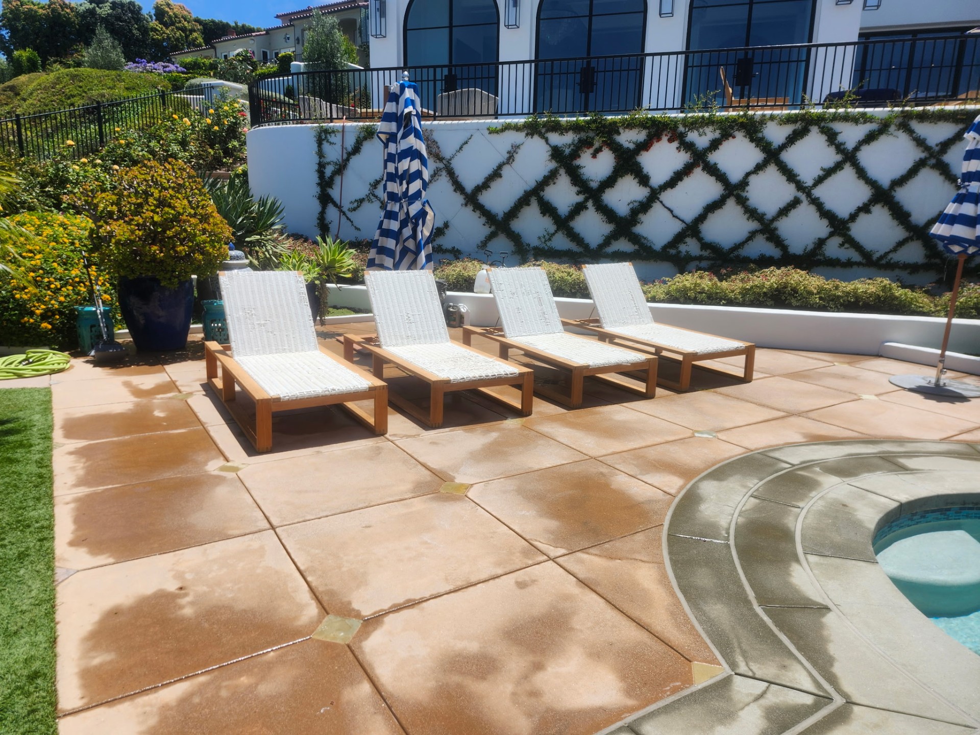 Chaise Loungers by the Spa